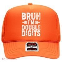 Funny Bruh Im Double Digits 10th Birthday Hat thumb 0