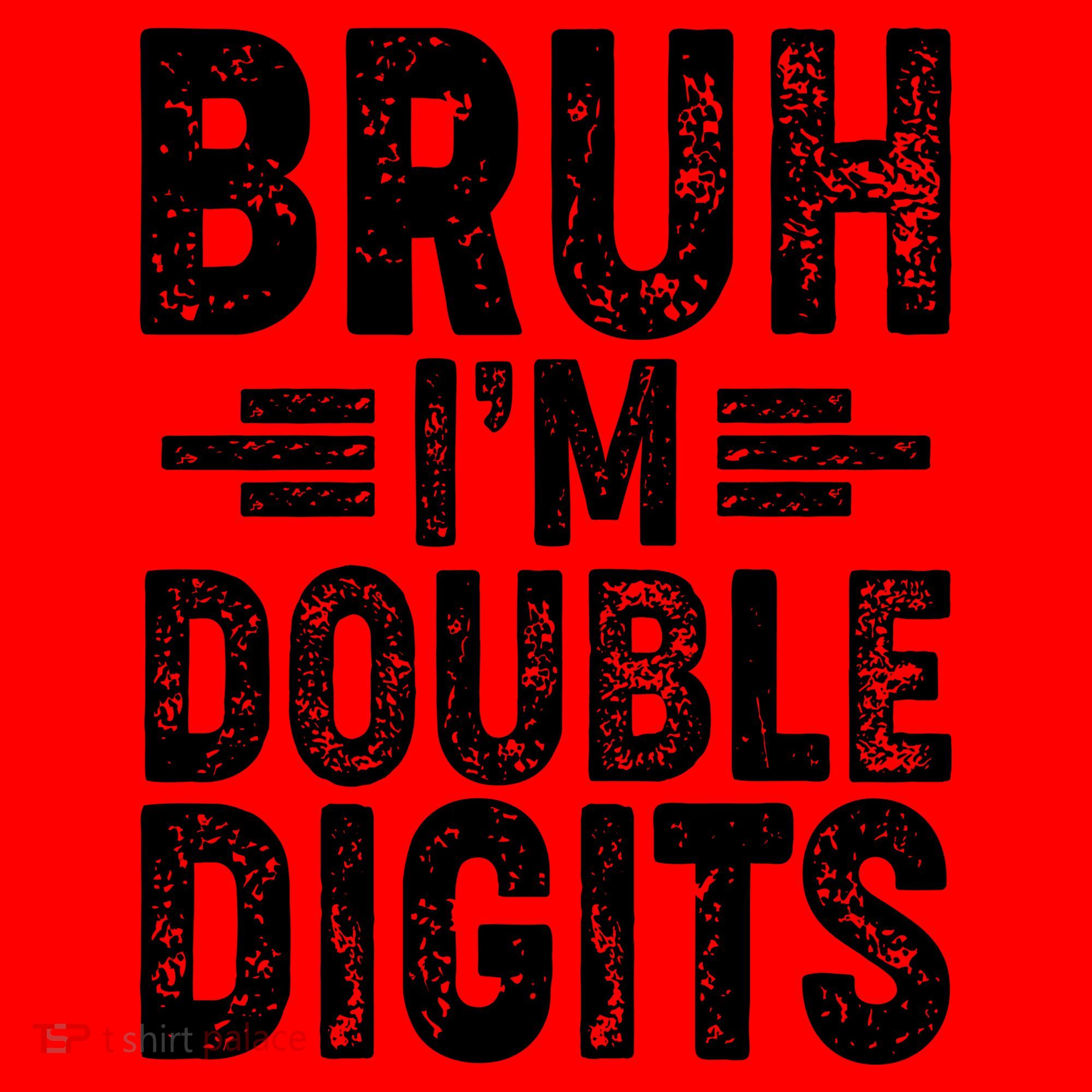 Funny Bruh Im Double Digits 10th Birthday Santa Hat
