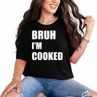 Funny Bruh I'm Cooked Meme Humor Comfort Colors T-Shirt thumb 0