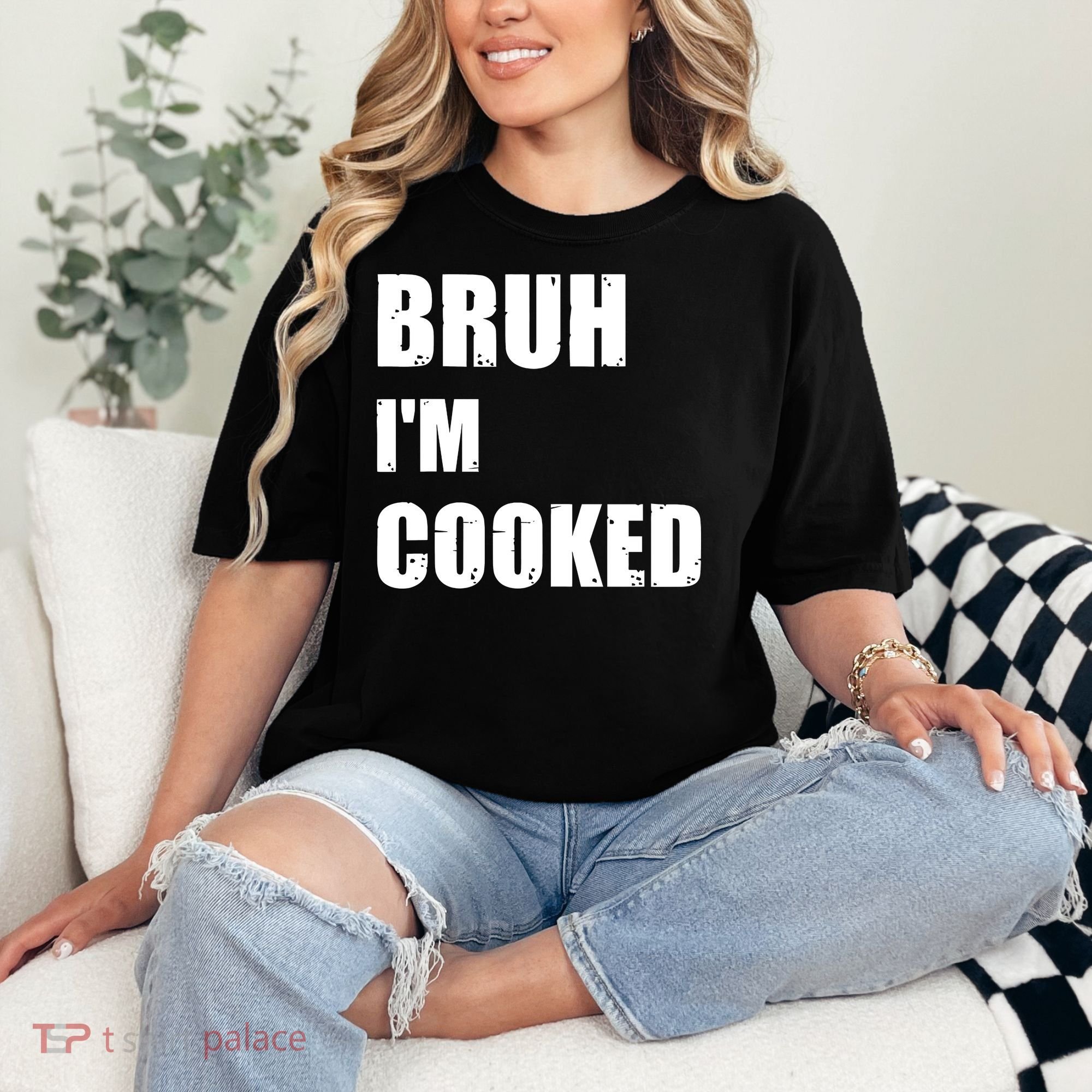 Funny Bruh I'm Cooked Meme Humor Comfort Colors T-Shirt