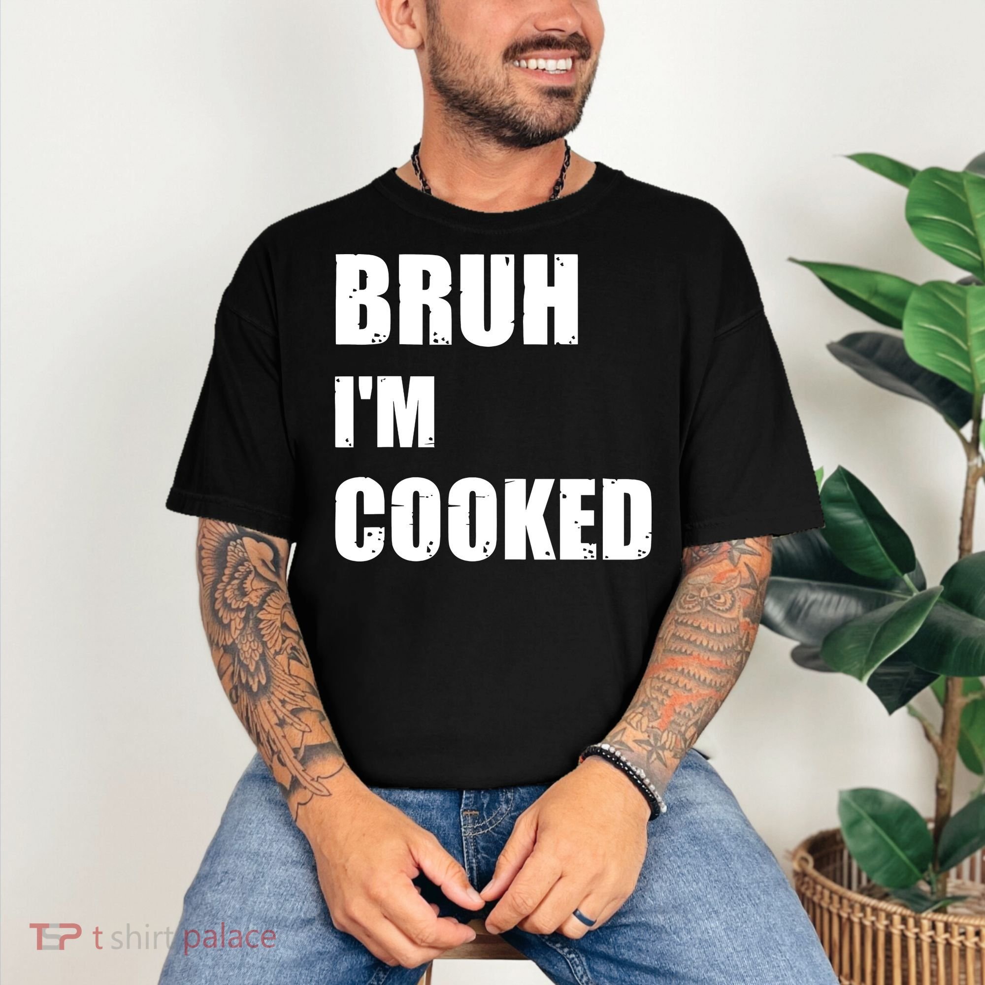 Funny Bruh I'm Cooked Meme Humor Comfort Colors T-Shirt