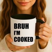 Funny Bruh I'm Cooked Meme Humor Coffee Mug thumb 3