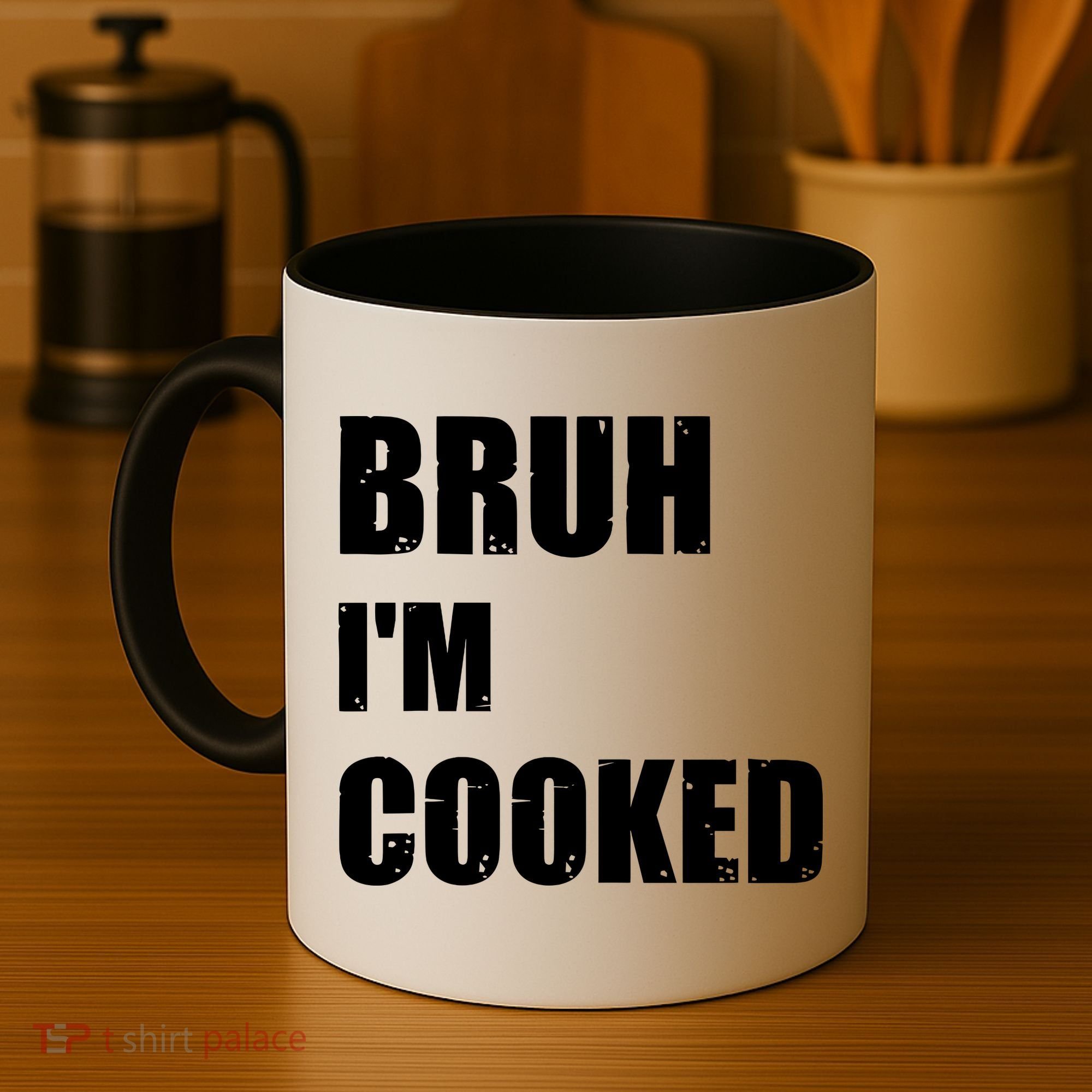 Funny Bruh I'm Cooked Meme Humor Coffee Mug