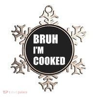 Funny Bruh I'm Cooked Meme Humor Ornament thumb 0