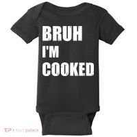 Funny Bruh I'm Cooked Meme Humor Baby Bodysuit thumb 0