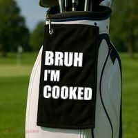Funny Bruh I'm Cooked Meme Humor Golf Towel thumb 2