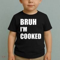 Funny Bruh I'm Cooked Meme Humor Toddler T-Shirt thumb 2