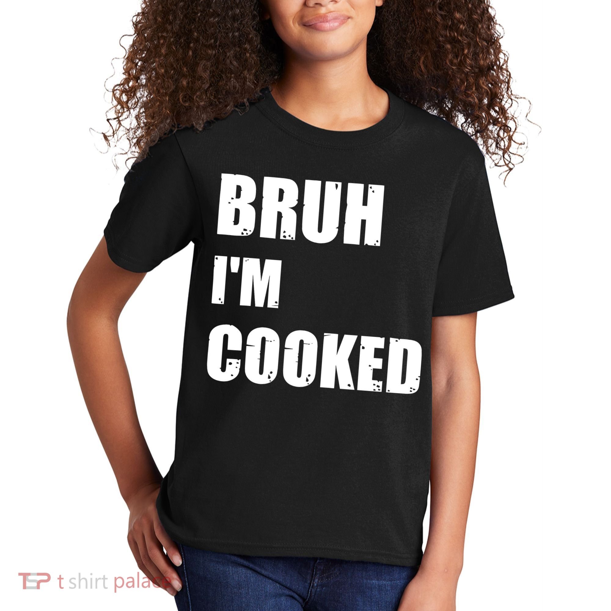 Funny Bruh I'm Cooked Meme Humor Kids T-Shirt