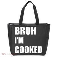 Funny Bruh I'm Cooked Meme Humor Tote Bag thumb 0