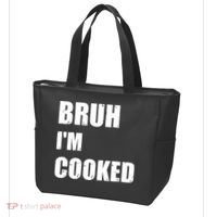 Funny Bruh I'm Cooked Meme Humor Tote Bag thumb 3