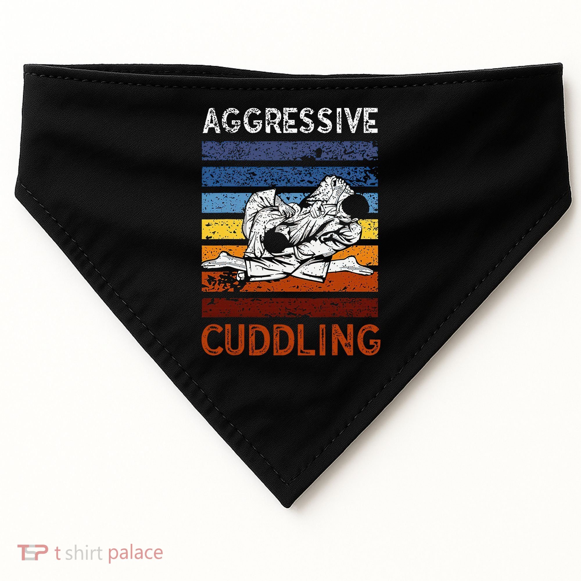 Funny Brazilian Jiu Jitsu Aggressive Cuddling BJJ USA-Made Doggie Bandana