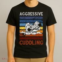 Funny Brazilian Jiu Jitsu Aggressive Cuddling BJJ T-Shirt thumb 3