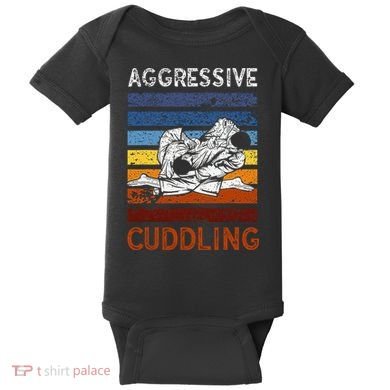 Funny Brazilian Jiu Jitsu Aggressive Cuddling BJJ Baby Bodysuit