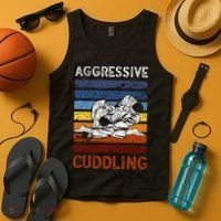 Funny Brazilian Jiu Jitsu Aggressive Cuddling BJJ Tank Top thumb 4