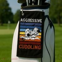 Funny Brazilian Jiu Jitsu Aggressive Cuddling BJJ Golf Towel thumb 2