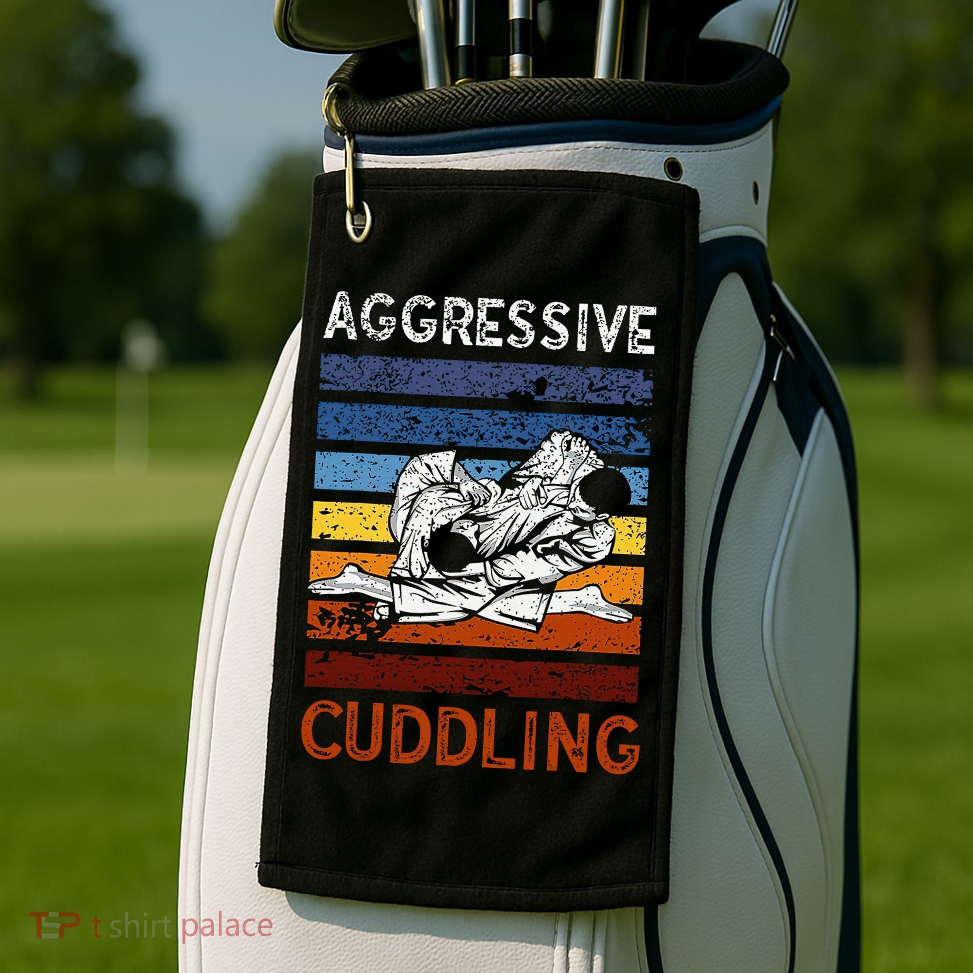 Funny Brazilian Jiu Jitsu Aggressive Cuddling BJJ Golf Towel