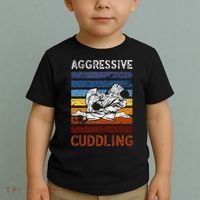 Funny Brazilian Jiu Jitsu Aggressive Cuddling BJJ Toddler T-Shirt thumb 2