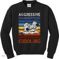 Funny Brazilian Jiu Jitsu Aggressive Cuddling BJJ Kids Sweatshirt thumb 0