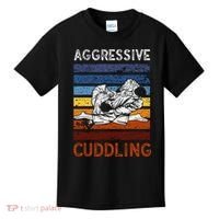 Funny Brazilian Jiu Jitsu Aggressive Cuddling BJJ Kids T-Shirt thumb 0