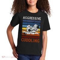 Funny Brazilian Jiu Jitsu Aggressive Cuddling BJJ Kids T-Shirt thumb 2
