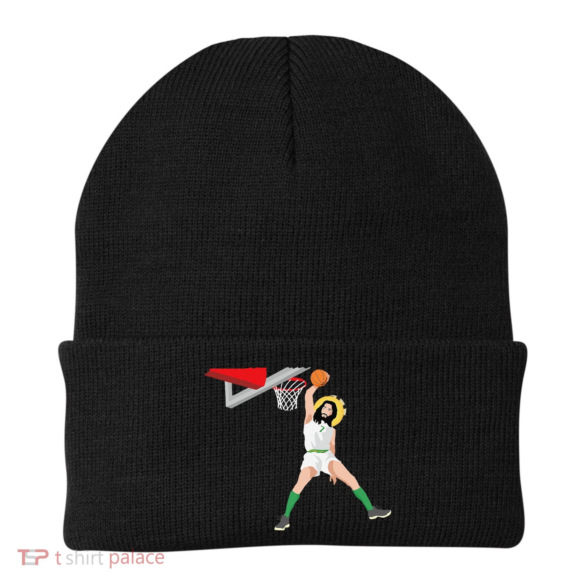 Funny Basketball Jesus Christian Humor Slam Dunk Beanie
