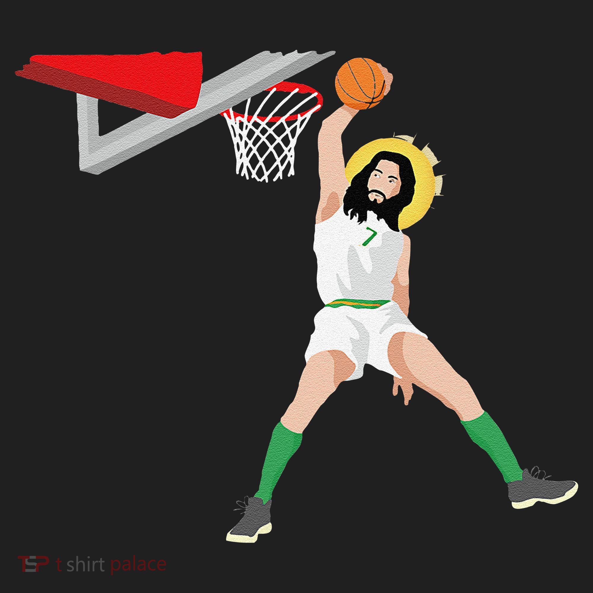 Funny Basketball Jesus Christian Humor Slam Dunk Beanie