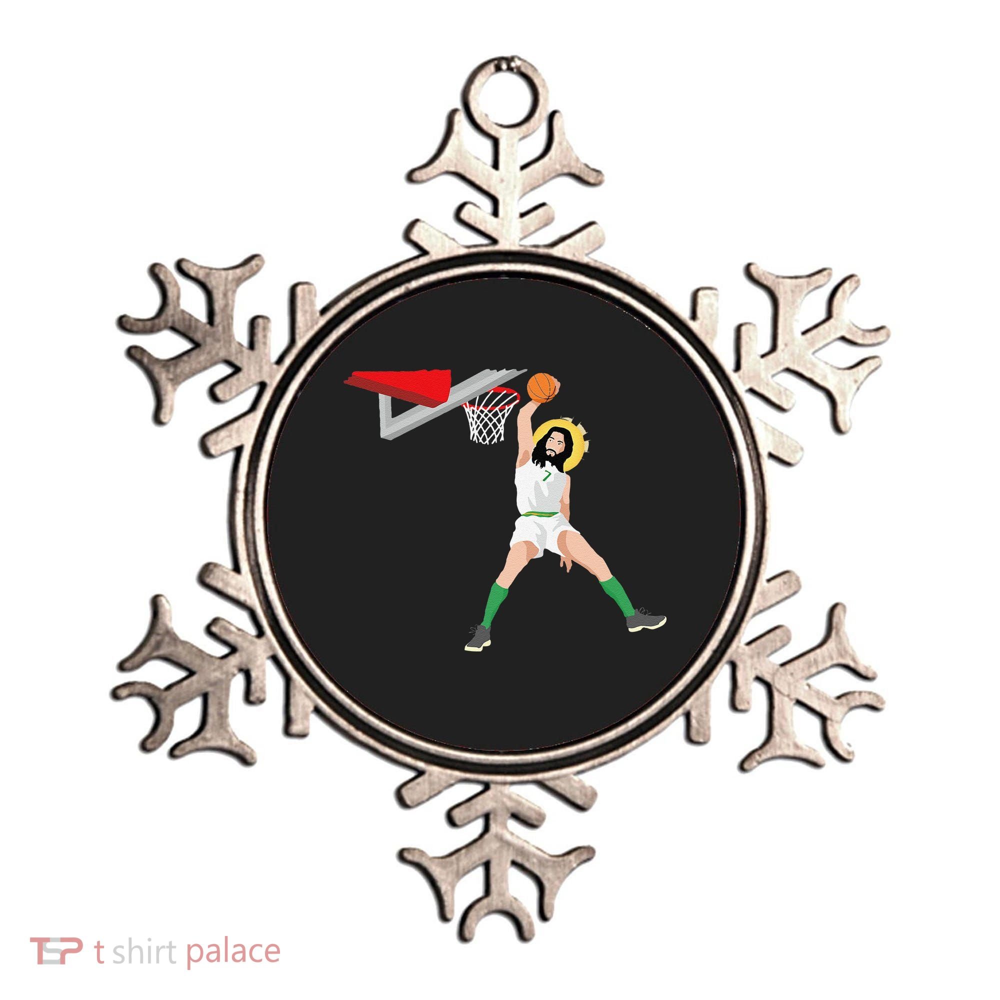 Funny Basketball Jesus Christian Humor Slam Dunk Ornament