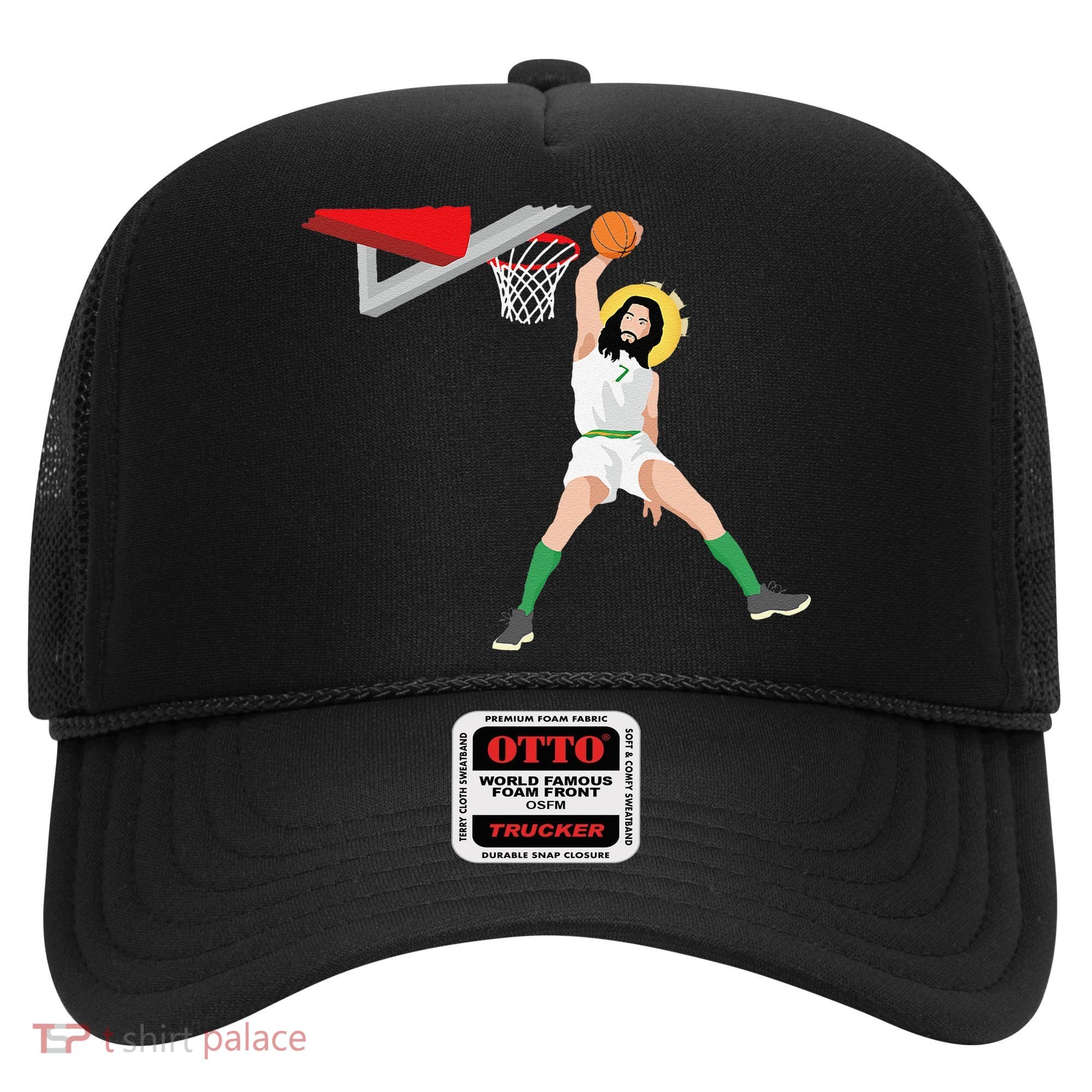 Funny Basketball Jesus Christian Humor Slam Dunk Hat