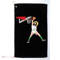 Funny Basketball Jesus Christian Humor Slam Dunk Golf Towel thumb 0