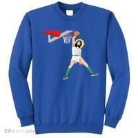 Funny Basketball Jesus Christian Humor Slam Dunk Sweatshirt thumb 0