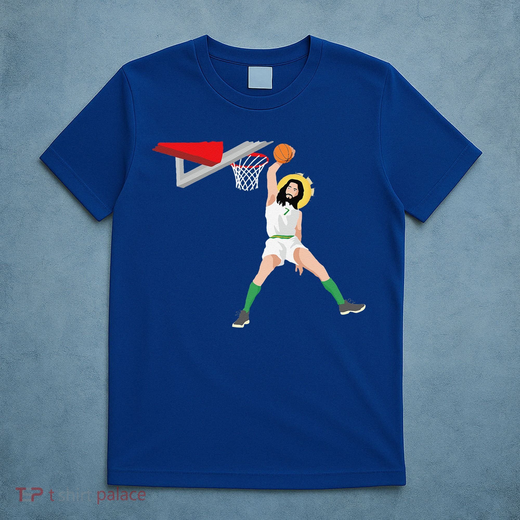Funny Basketball Jesus Christian Humor Slam Dunk T-Shirt