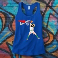 Funny Basketball Jesus Christian Humor Slam Dunk Women's Tank Top thumb 3