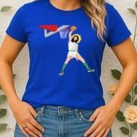 Funny Basketball Jesus Christian Humor Slam Dunk Women's T-Shirt thumb 2
