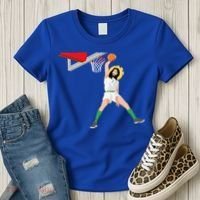 Funny Basketball Jesus Christian Humor Slam Dunk Women's T-Shirt thumb 3