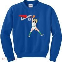 Funny Basketball Jesus Christian Humor Slam Dunk Kids Sweatshirt thumb 0