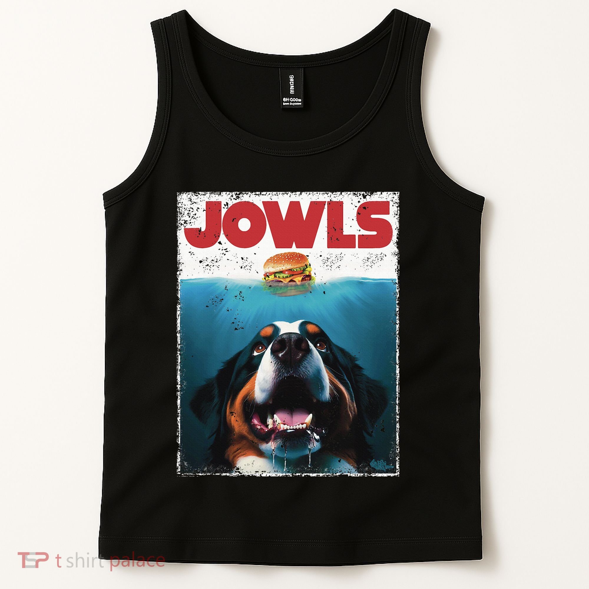 Funny Berner Jowls Burger Bernese Mountain Dog Mom Dog Dad Tank Top
