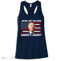 Funny Biden Jackie Are You Here Where's Jackie? Women's Tank Top thumb 0