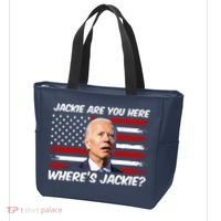 Funny Biden Jackie Are You Here Where's Jackie? Tote Bag thumb 3