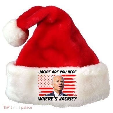 Funny Biden Jackie Are You Here Where's Jackie? Santa Hat