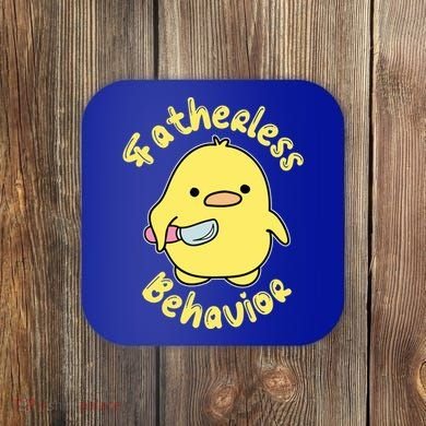Fatherless Behavior Knife Duck Cute Design Cool Gift Coaster