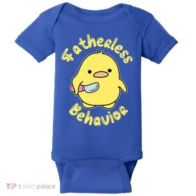 Fatherless Behavior Knife Duck Cute Design Cool Gift Baby Bodysuit