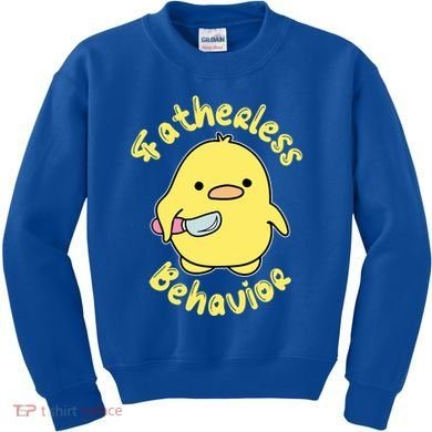 Fatherless Behavior Knife Duck Cute Design Cool Gift Kids Sweatshirt