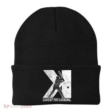 Funny Backwards K Strikeout Baseball Softball Pitching Funny Gift Beanie