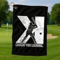 Funny Backwards K Strikeout Baseball Softball Pitching Funny Gift Golf Towel thumb 1