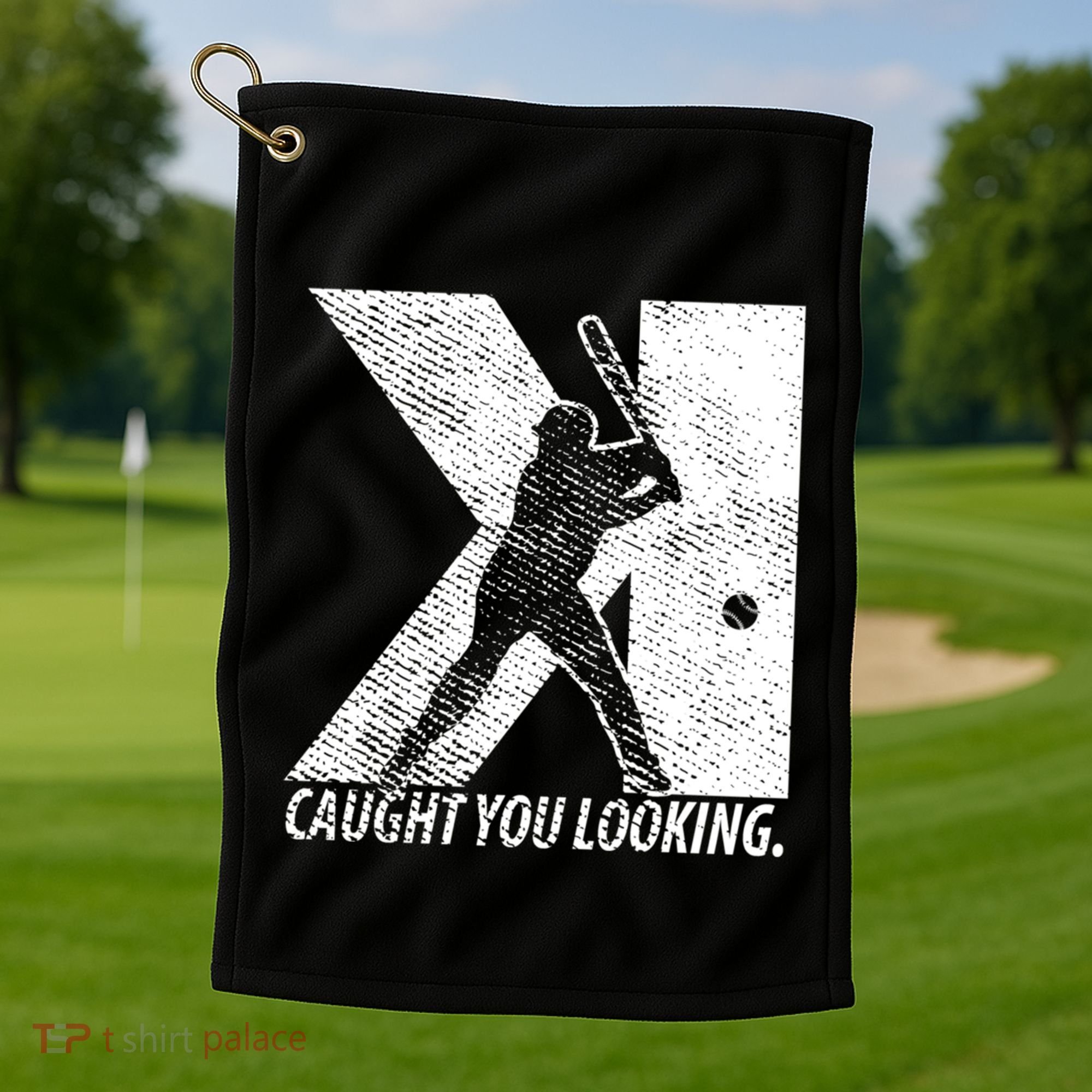 Funny Backwards K Strikeout Baseball Softball Pitching Funny Gift Golf Towel