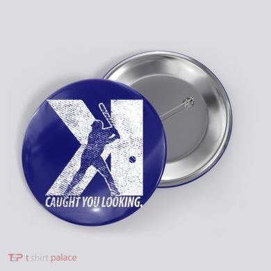 Funny Backwards K Strikeout Baseball Softball Pitching Funny Gift Button