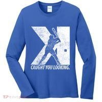 Funny Backwards K Strikeout Baseball Softball Pitching Funny Gift Women's Long Sleeve Shirt thumb 0