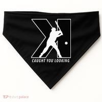 Funny Backwards K Strikeout Looking Baseball Pitching USA-Made Doggie Bandana thumb 0