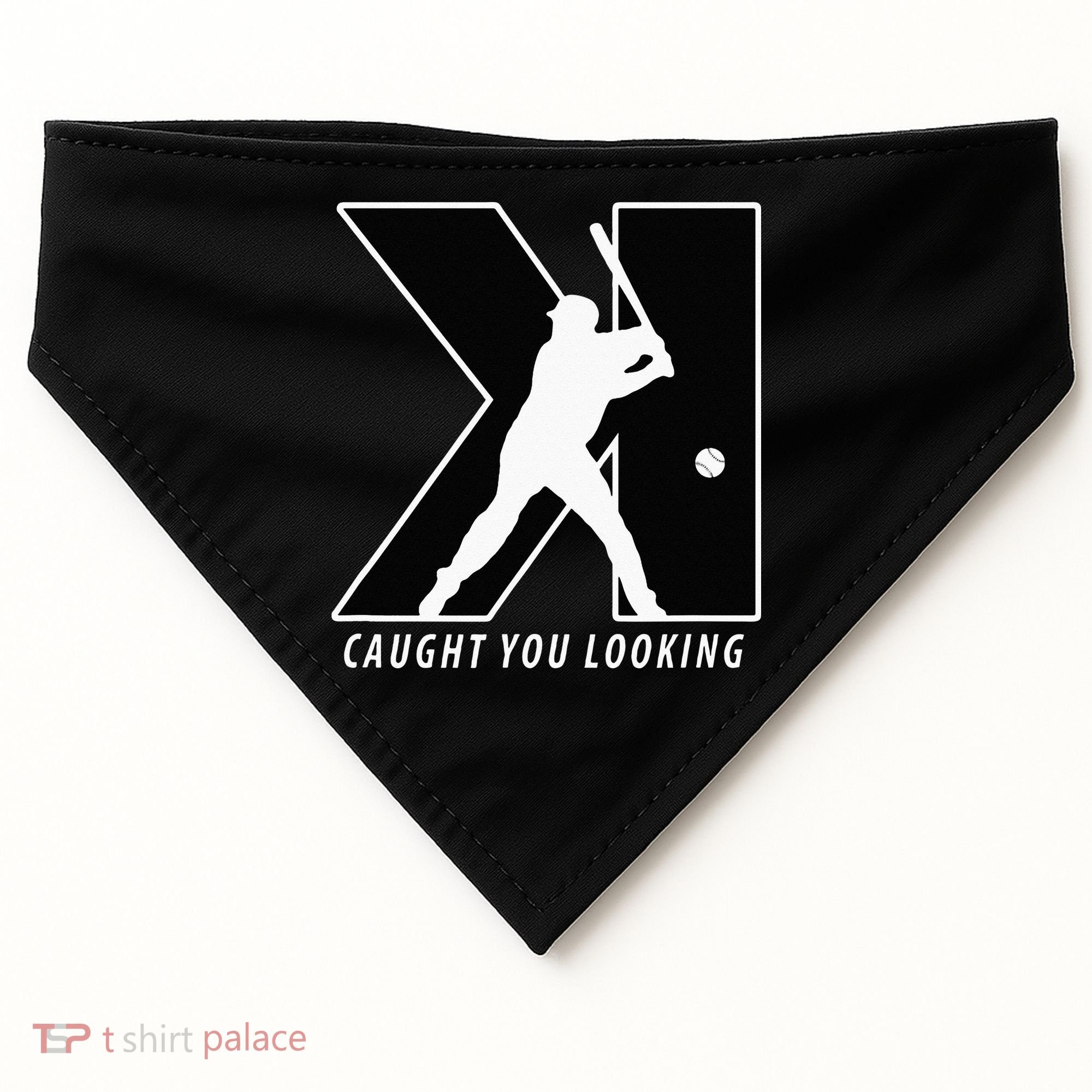 Funny Backwards K Strikeout Looking Baseball Pitching USA-Made Doggie Bandana