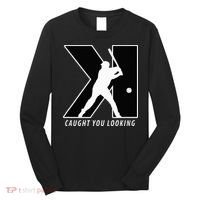 Funny Backwards K Strikeout Looking Baseball Pitching Long Sleeve Shirt thumb 0